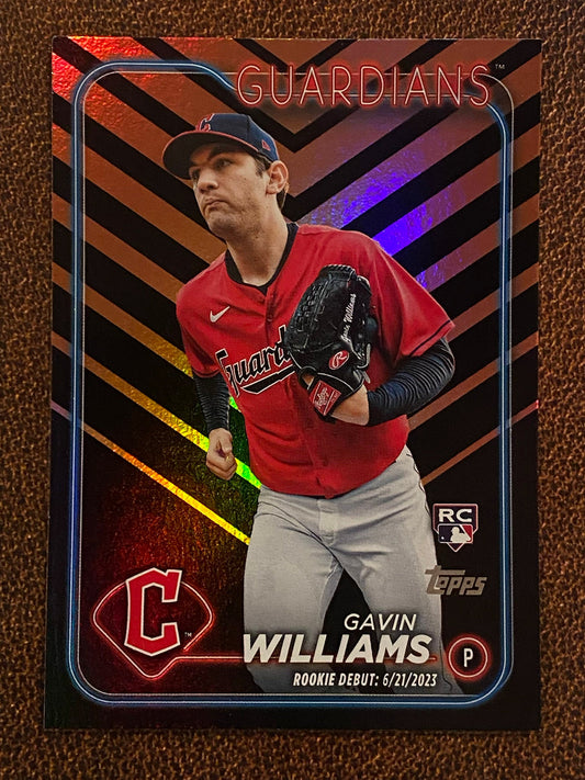Gavin Williams - 2024 Topps Update - Holiday Parallel (Rookie Debut) - Guardians