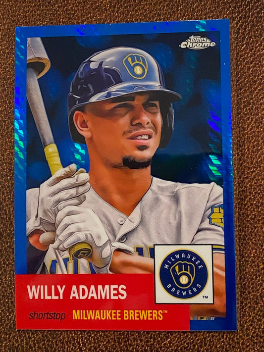 Willy Adames - 2022 Topps Chrome Platinum Anniversary - Blue Prism - Brewers