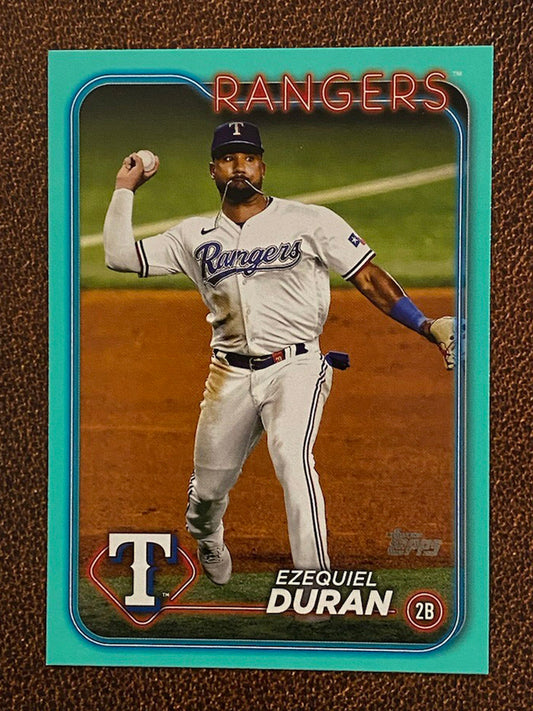 Ezequiel Duran - 2024 Topps Series 2 - Aqua Parallel - Rangers