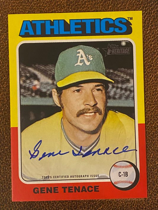 Gene Tenace - 2024 Topps Heritage High Number - Real One AUTO - Athletics