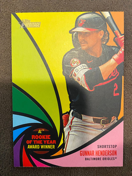 Gunnar Henderson - 2024 Topps Heritage High Number - Award Winners - Orioles