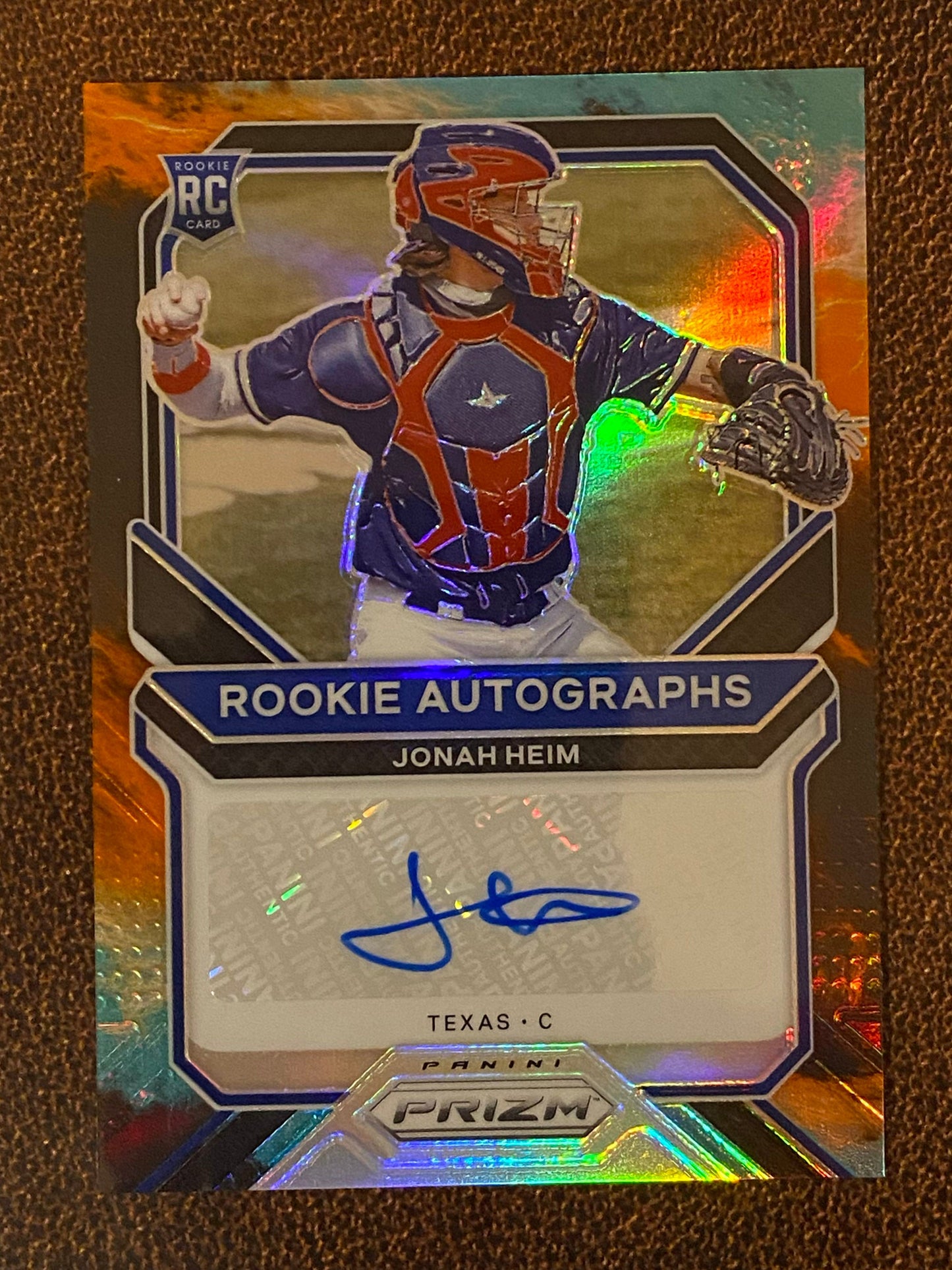 Jonah Heim - 2021 Panini Prizm - Tie Dye AUTO /50 - Rangers