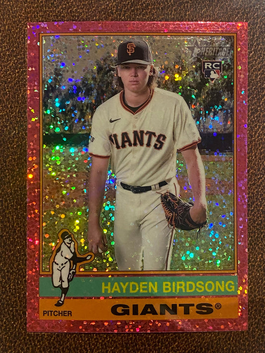 Hayden Birdsong - 2025 Topps Heritage - Pink Sparkle - Giants