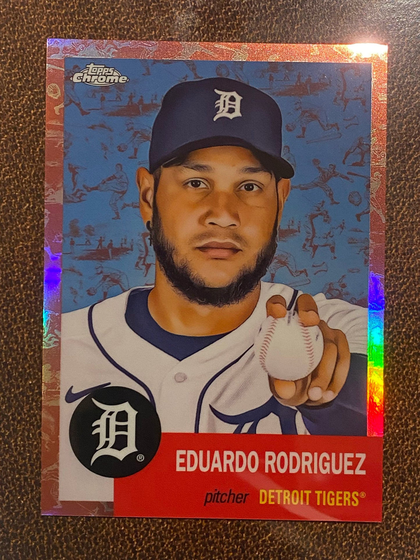 Eduardo Rodriguez - 2022 Topps Chrome Platinum Anniversary - Rose Gold Toile /75 - Tigers
