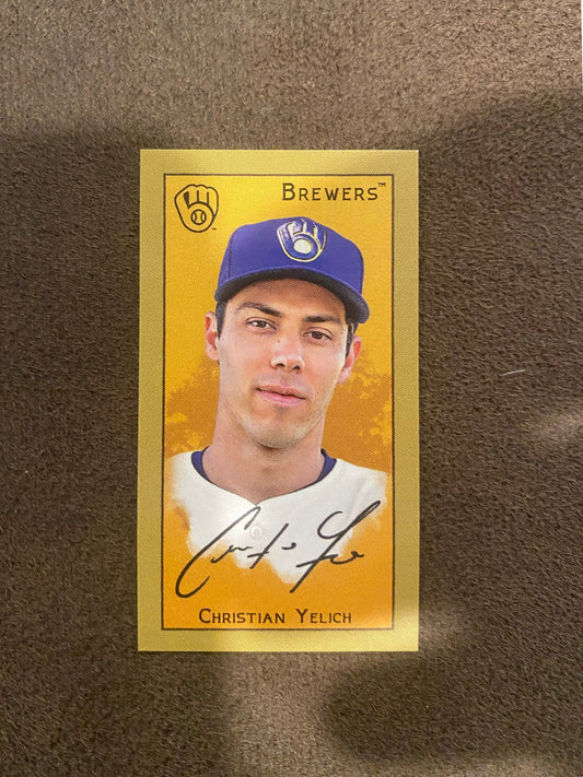 Christian Yelich - 2025 Topps T205 Mini - Piedmont Back (**Corner Whiting**) - Brewers