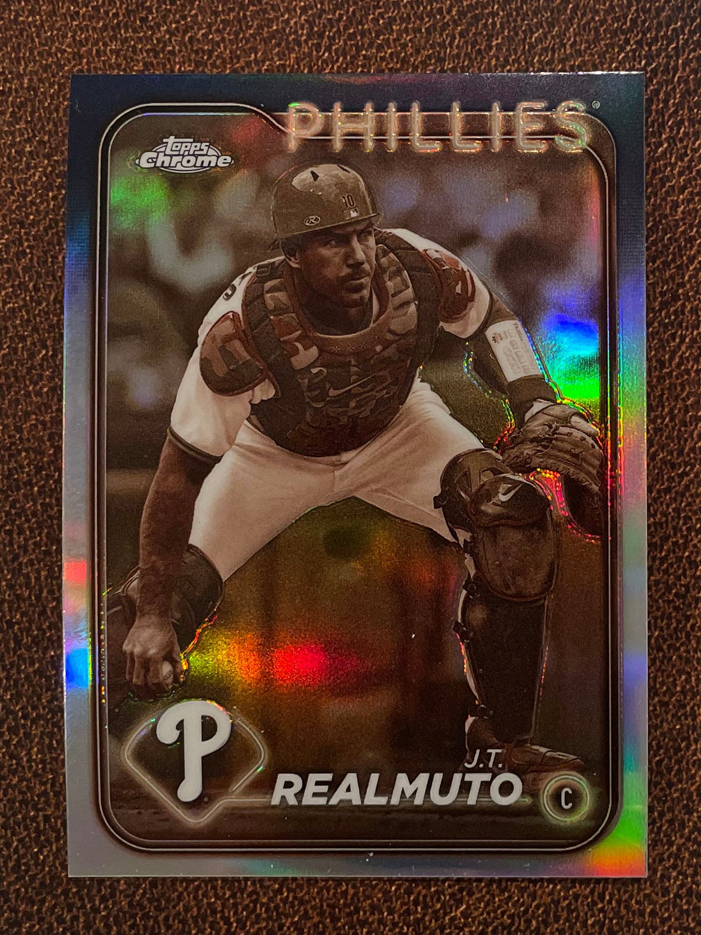 J.T. Realmuto - 2024 Topps Chrome - Sepia Refractor - Phillies