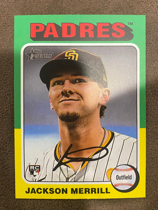 Jackson Merrill - 2024 Topps Heritage High Number - Base - Padres