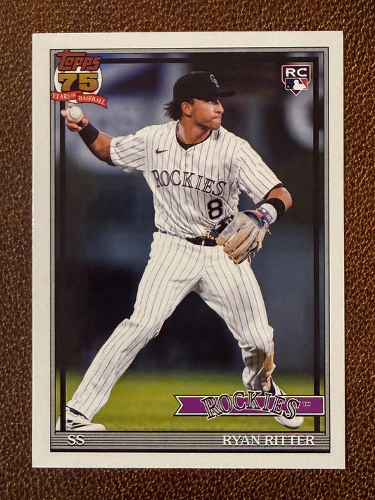Ryan Ritter - 2026 Topps Series 1 - 1991 Insert - Rockies