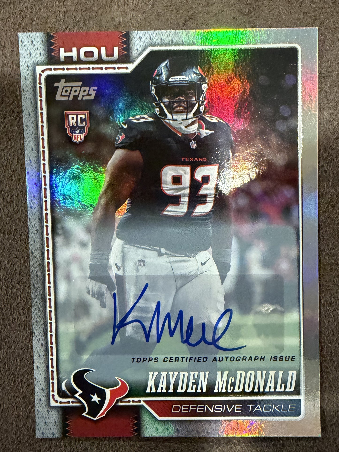 Kayden McDonald - 2026 Topps Flagship - Rookie Foil AUTO - Texans