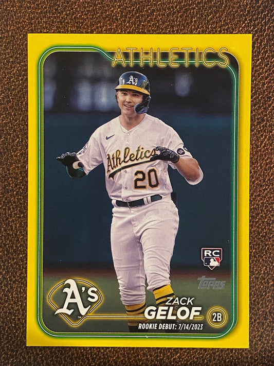Zack Gelof - 2024 Topps Update - Yellow - Athletics