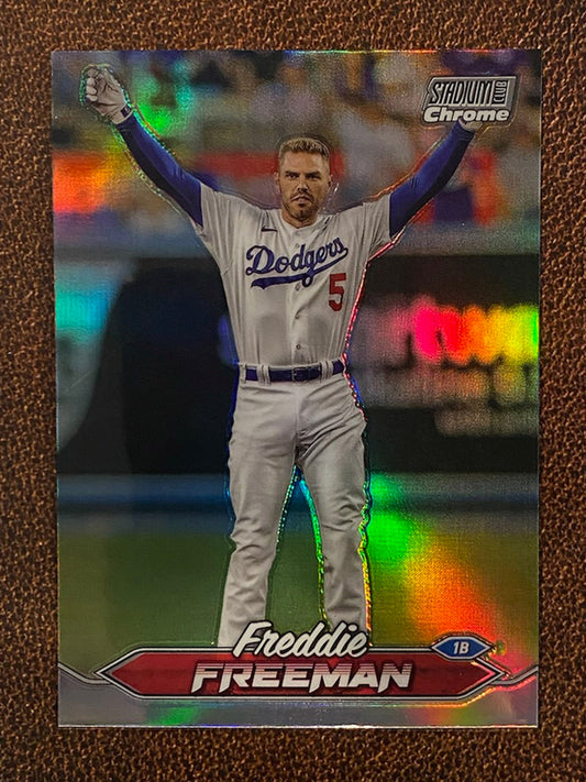 Freddie Freeman - 2024 Topps Stadium Club - Chrome Refractor - Dodgers