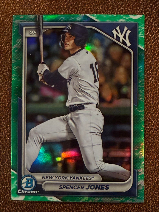 Spencer Jones - 2024 Bowman - Chrome Lunar Glow - Yankees