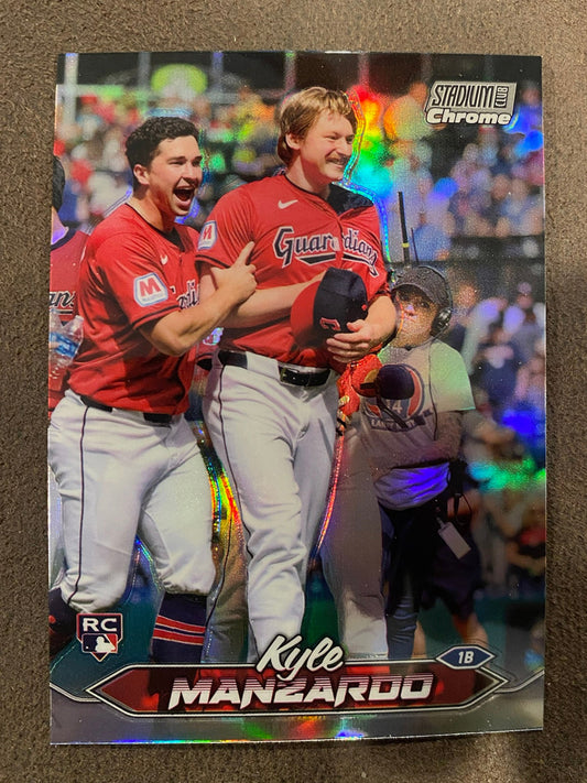 Kyle Manzardo - 2024 Topps Stadium Club - Chrome Refractor - Guardians
