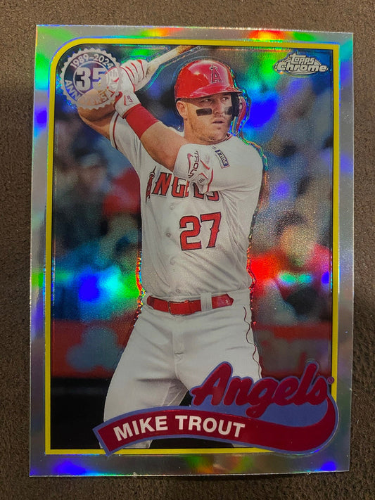 Mike Trout - 2024 Topps Chrome - 1989 Refractor - Angels