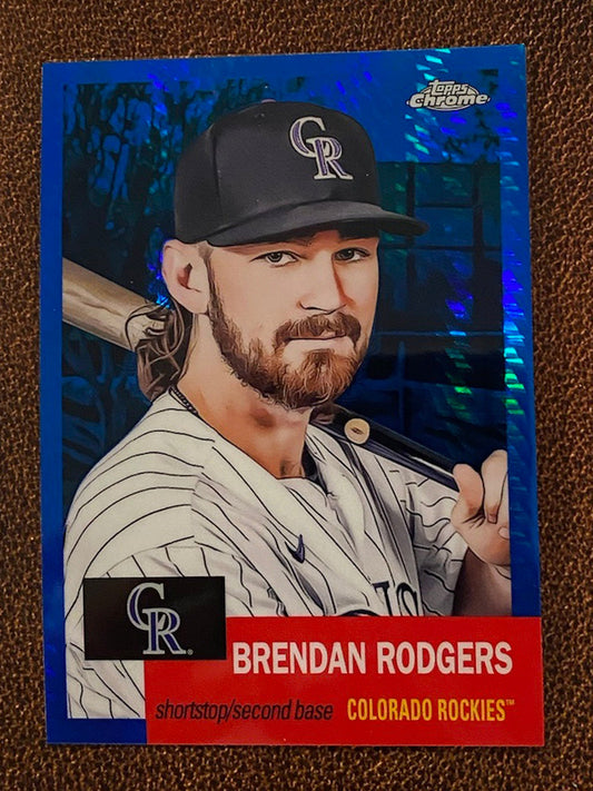 Brendan Rodgers - 2022 Topps Chrome Platinum Anniversary - Blue Prism - Rockies