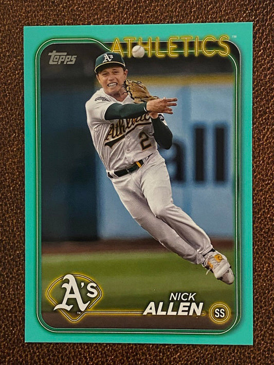 Nick Allen - 2024 Topps Series 2 - Aqua Parallel - Athletics