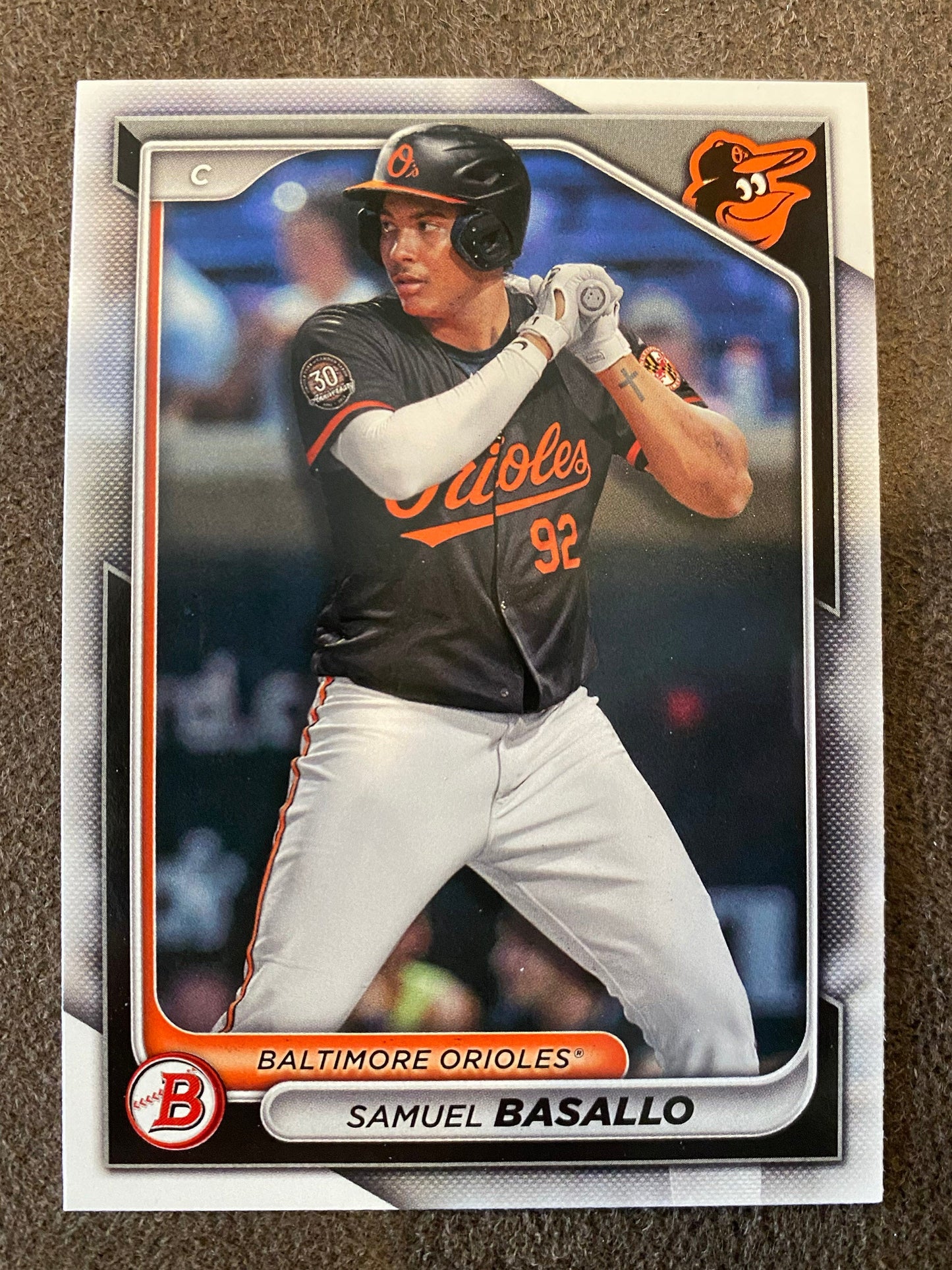 Samuel Basallo - 2024 Bowman - Paper prospect - Orioles