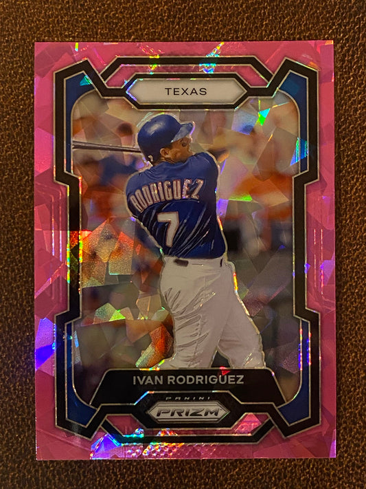 Ivan Rodriguez - 2024 Panini Prizm - Pink Ice Mega - Rangers