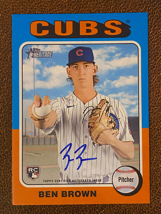 Ben Brown - 2024 Topps Heritage High Number - Real One AUTO - Cubs