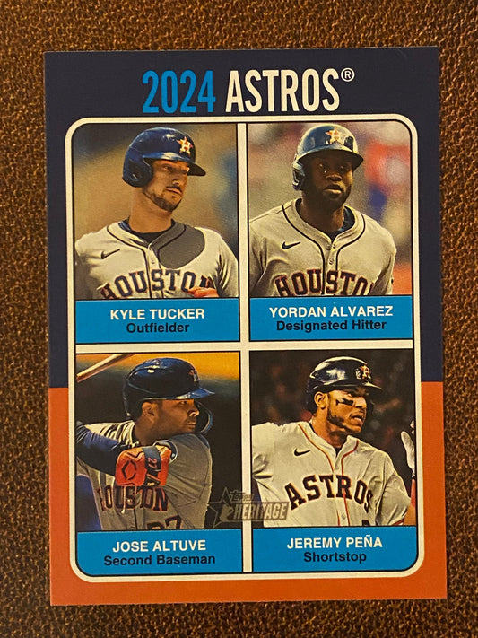 Pena/Altuve/Alvarez/Tucker - 2024 Topps Heritage High Number - Team Quads - Astros