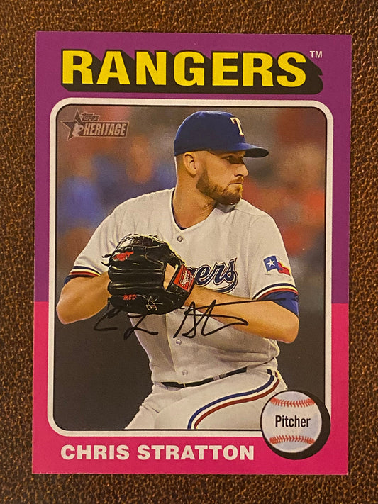 Chris Stratton - 2024 Topps Heritage - Low Number Short Prints - Rangers