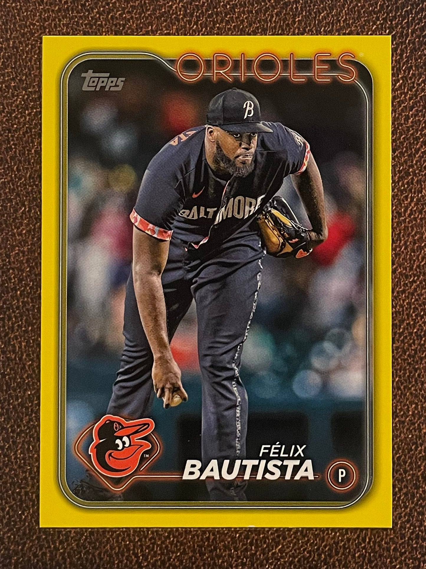 Félix Bautista - 2024 Topps Series 1 - Yellow Parallel - Orioles