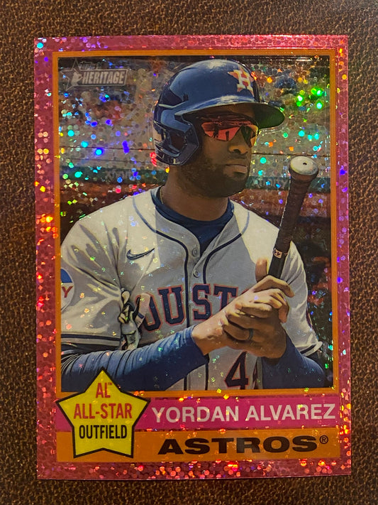 Yordan Alvarez - 2025 Topps Heritage - Pink Sparkle - Astros