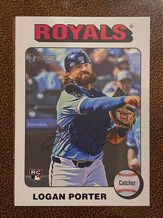 Logan Porter - 2024 Topps Heritage High Number - White Border - Royals
