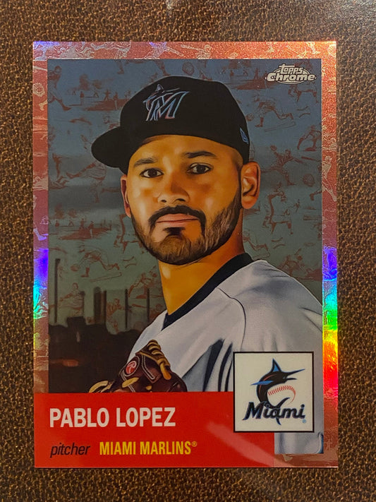 Pablo Lopez - 2022 Topps Chrome Platinum Anniversary - Rose Gold Toile /75 - Marlins