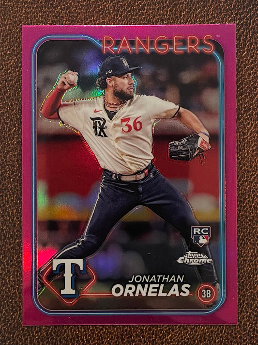 Jonathan Ornelas - 2024 Topps Chrome - Pink Refractor - Rangers