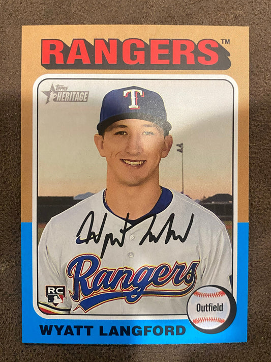 Wyatt Langford - 2024 Topps Heritage High Number - Base - Rangers