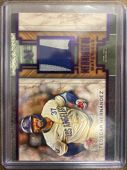 Teoscar Hernandez - 2025 Topps Museum Collection - Meaningful Material RELIC PURPLE /25 - Dodgers