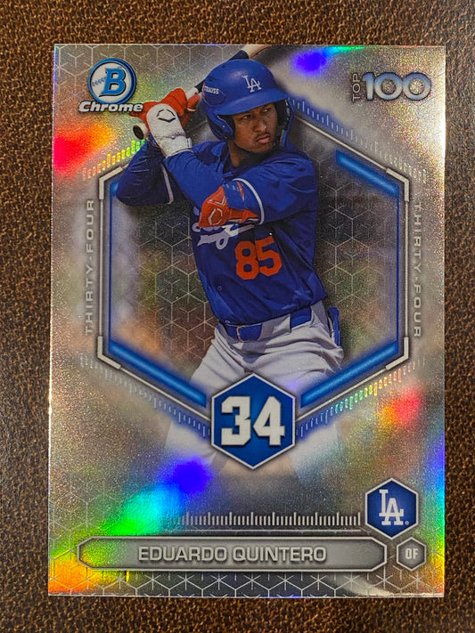 Eduardo Quintero - 2026 Bowman - Scouts Top 100 Insert - Dodgers