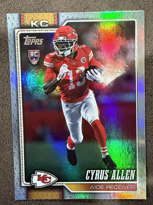 Cyrus Allen - 2026 Topps Flagship - Rookie Rainbow Foil - Chiefs
