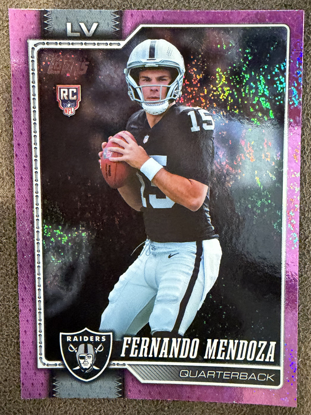 Fernando Mendoza - 2026 Topps Flagship - PINK Rookie Holofoil - Raiders