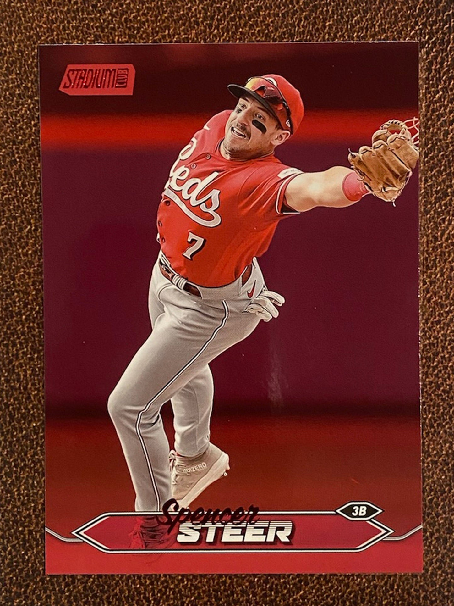 Spencer Steer - 2024 Topps Stadium Club - Red Foil - Reds