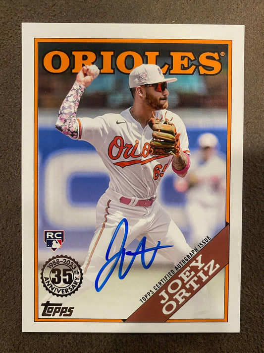 Joey Ortiz - 2023 Topps Update - 1988 AUTO - Orioles