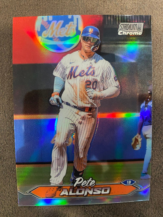 Pete Alonso - 2024 Topps Stadium Club - Chrome Refractor - Mets