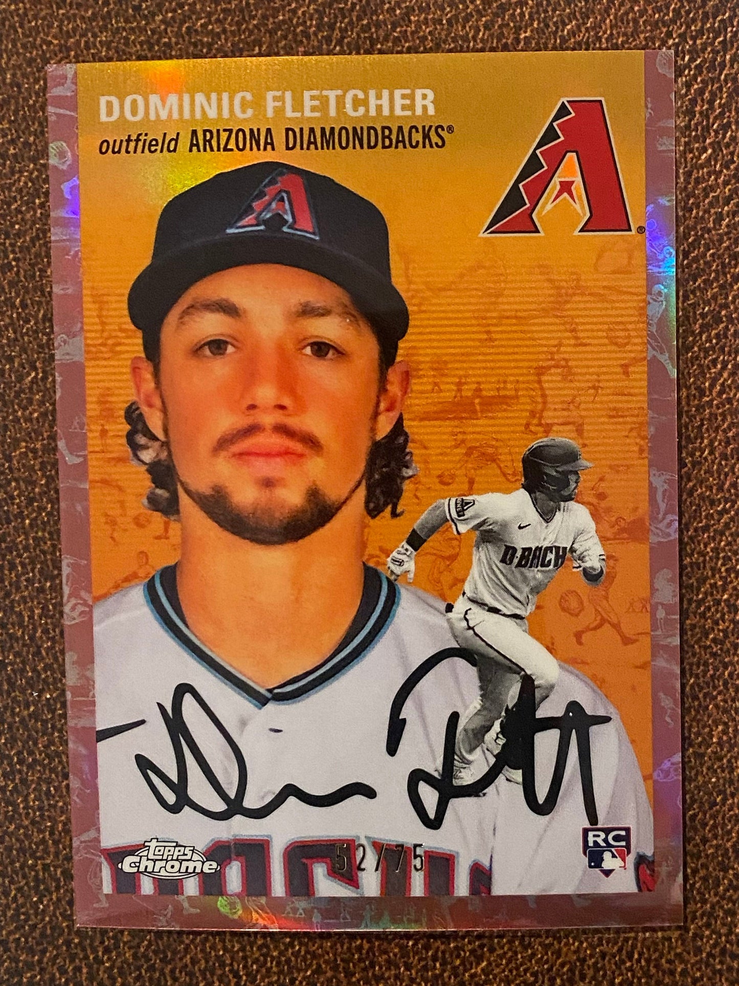 Dominic Fletcher - 2023 Topps Chrome Platinum Anniversary - Rose Gold Toile /75 - Diamondbacks