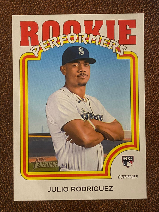 Julio Rodriguez - 2022 Topps Heritage High Number - Rookie Performers - Mariners