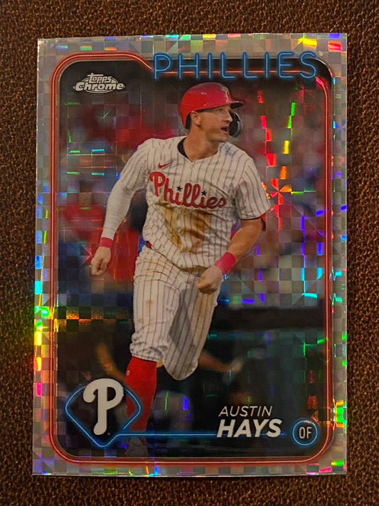 Austin Hays - 2024 Topps Chrome Update - XFractor - Phillies