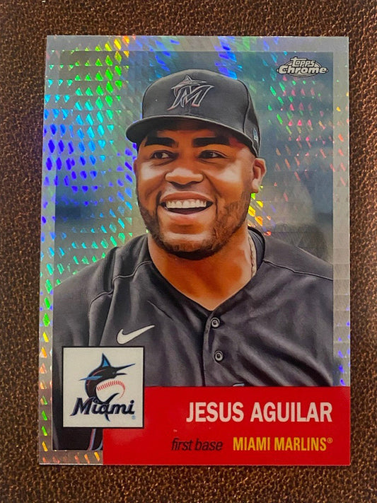 Jesus Aguilar - 2022 Topps Chrome Platinum Anniversary - Prism Refractor - Marlins