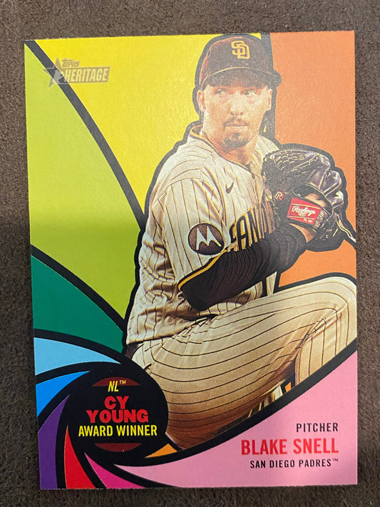 Blake Snell - 2024 Topps Heritage High Number - Award Winners - Giants