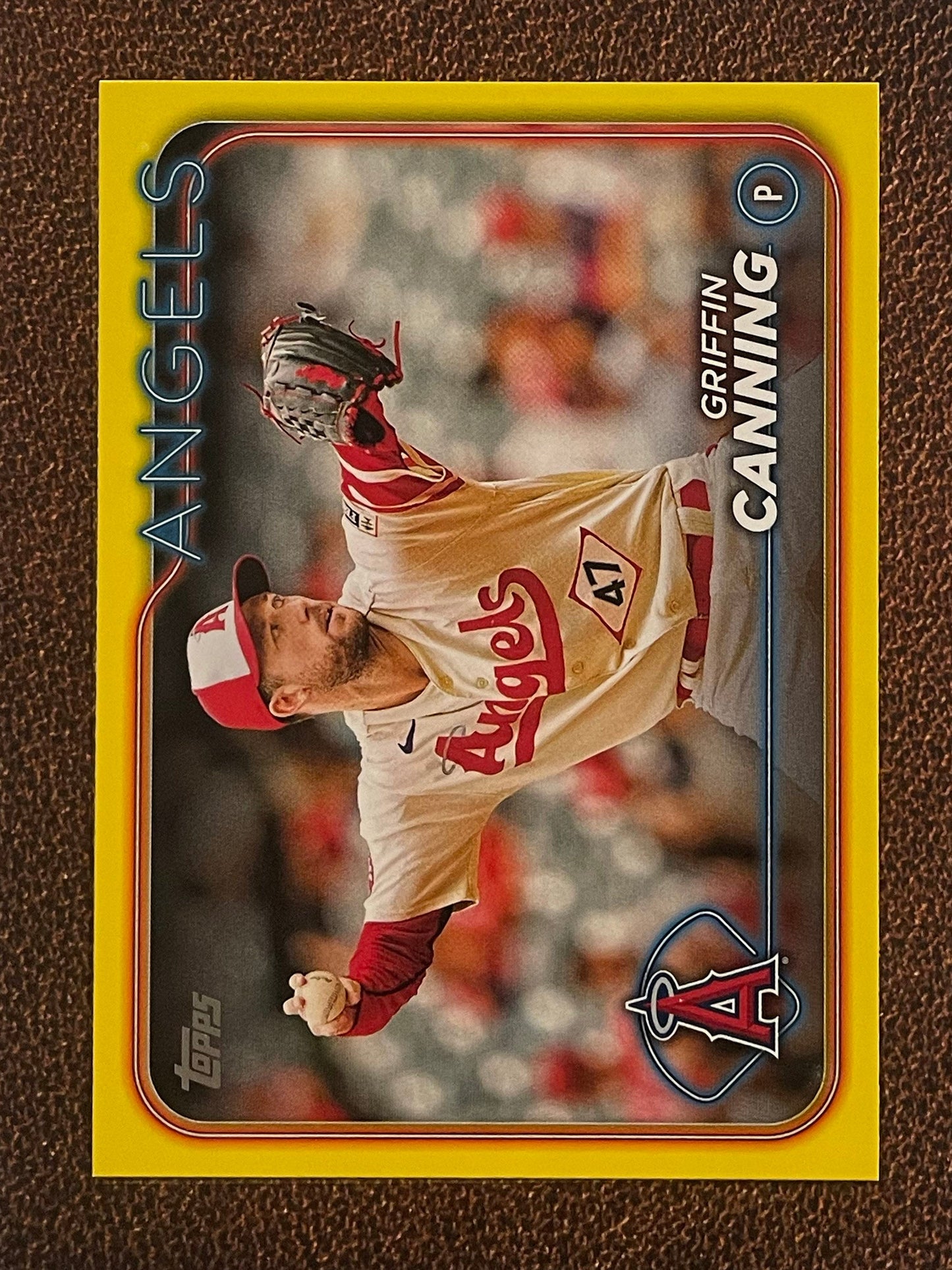 Griffin Canning - 2024 Topps Series 1 - Yellow Parallel - Angels
