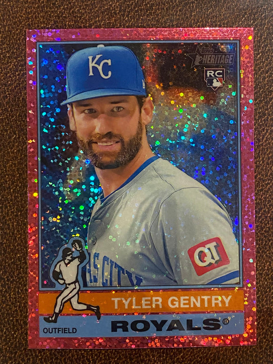 Tyler Gentry - 2025 Topps Heritage - Pink Sparkle - Royals