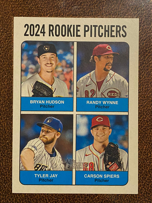 Carson Spiers / Bryan Hudson / Randy Wynne / Tyler Jay - 2024 Topps Heritage High Number - White Border - Reds