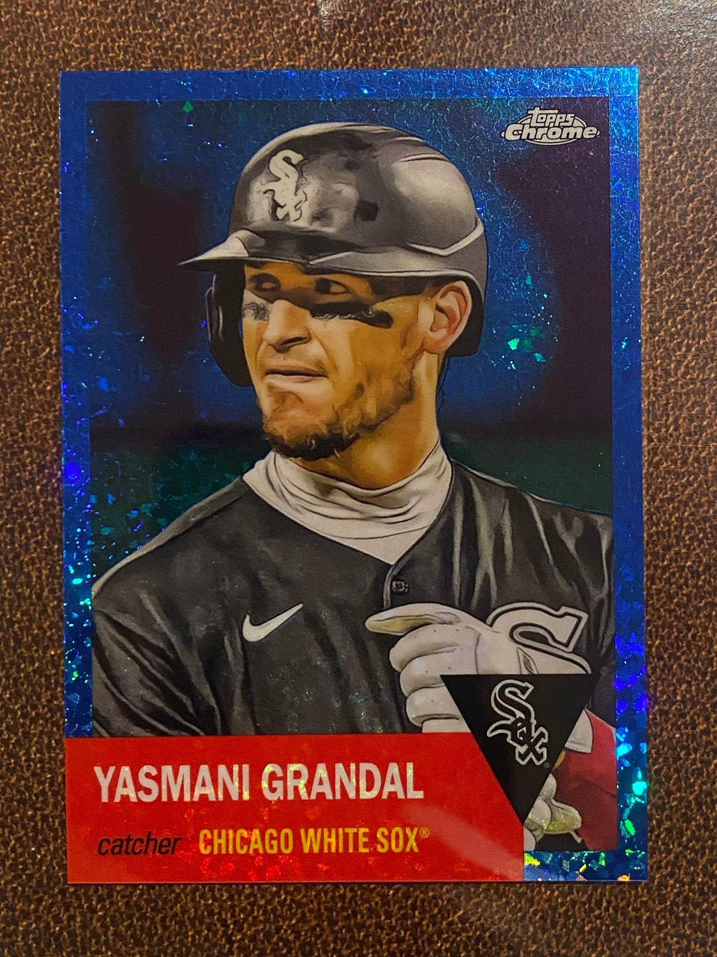 Yasmani Grandal - 2022 Topps Chrome Platinum Anniversary - Blue Mini Diamond /199 - White Sox