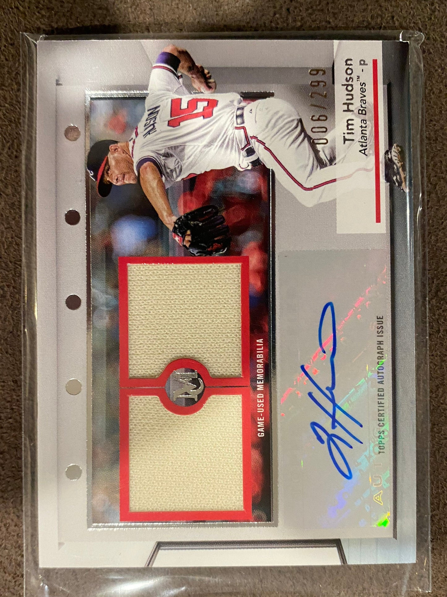 Tim Hudson - 2024 Topps Museum Collection - Signature Swatches Patch AUTO /299 - Braves