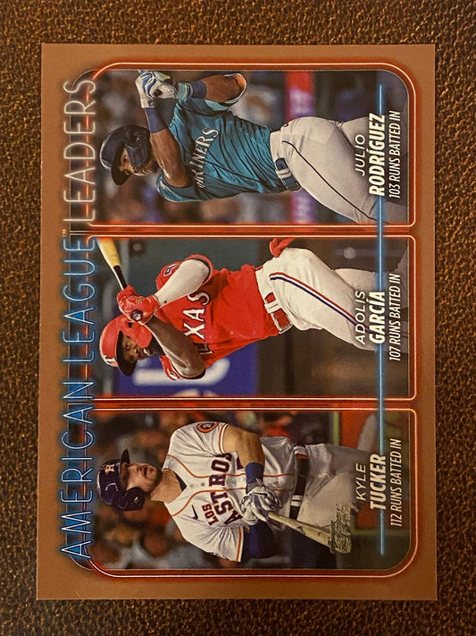Adolis García / Kyle Tucker / Julio Rodríguez - 2024 Topps Series 1 - Gold /2024 - Rangers