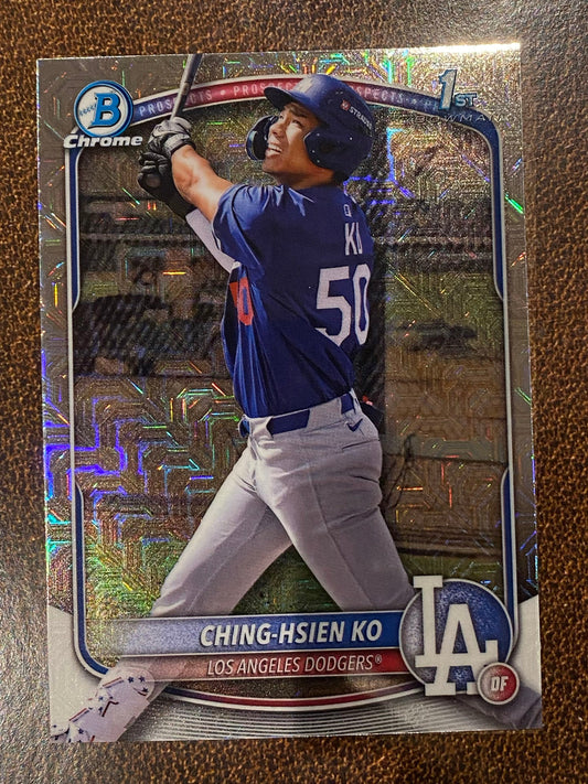 Ching Hsien Ko - 2025 Bowman Chrome - 1st Mojo - Dodgers